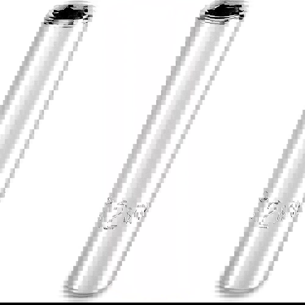 Deep Hand Socket: 12 mm Socket, 6-Point