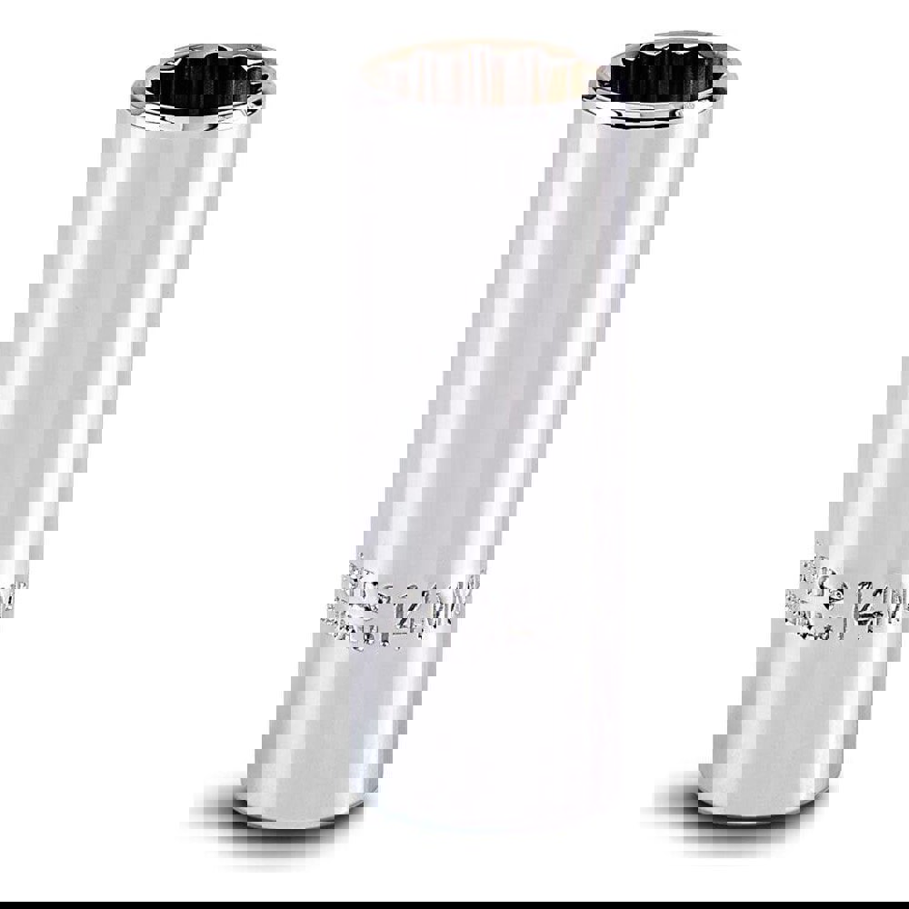 Deep Hand Socket: 14 mm Socket, 12-Point