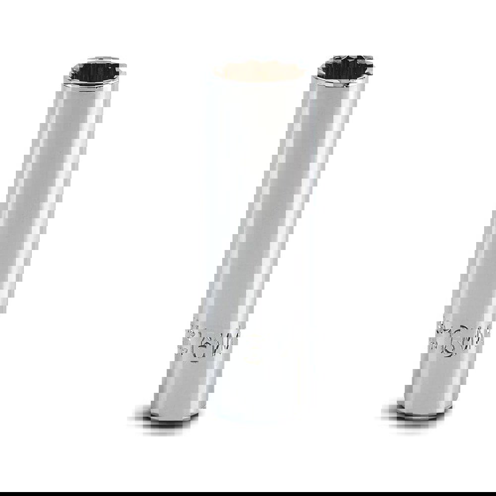 Deep Hand Socket: 16 mm Socket, 12-Point