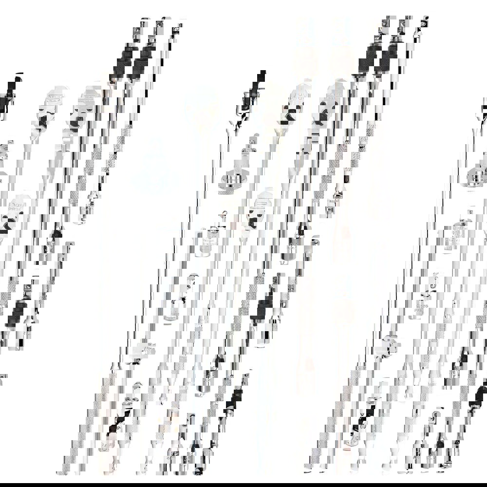 Socket Extension Sets; Drive Size: 0.375in ; Finish: Polished ; Material: Steel ; Locking: No ; Tether Style: Not Tether Capable ; Number Of Pieces: 16