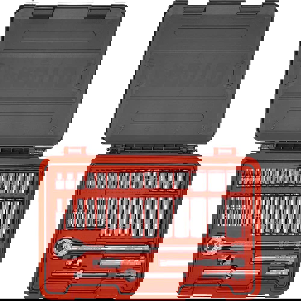 Socket Set: 34 Pc, 3/8 to 1