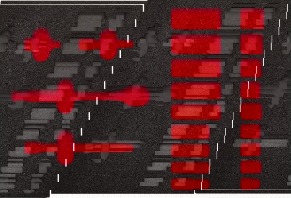 Tool Box Case & Cabinet Inserts; Type: Foam Insert ; For Use With: J52136HTC ; Material Family: Foam ; Width (Inch): 11 ; Depth (Inch): 16 ; Color: Black/Red