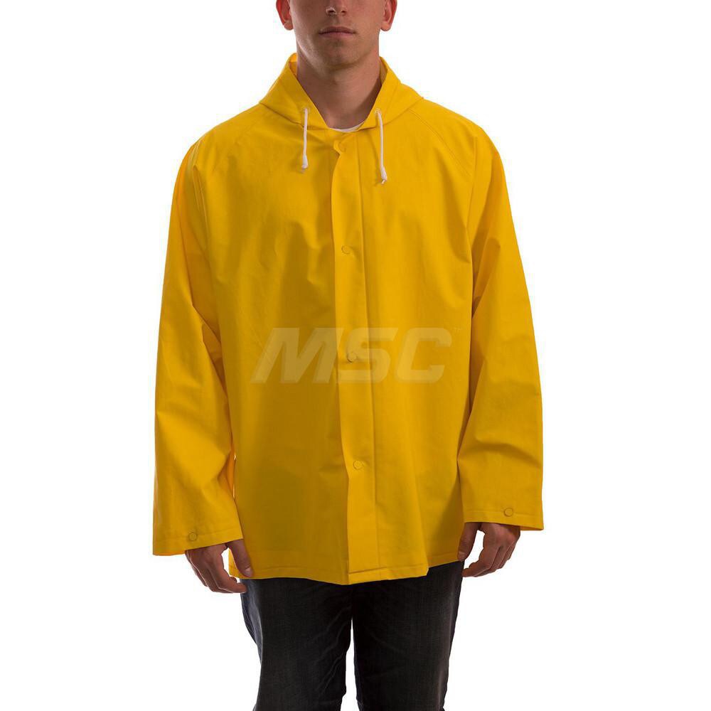 Hooded & Jacket: Size Small, PVC & Polyester, Snaps Closure
