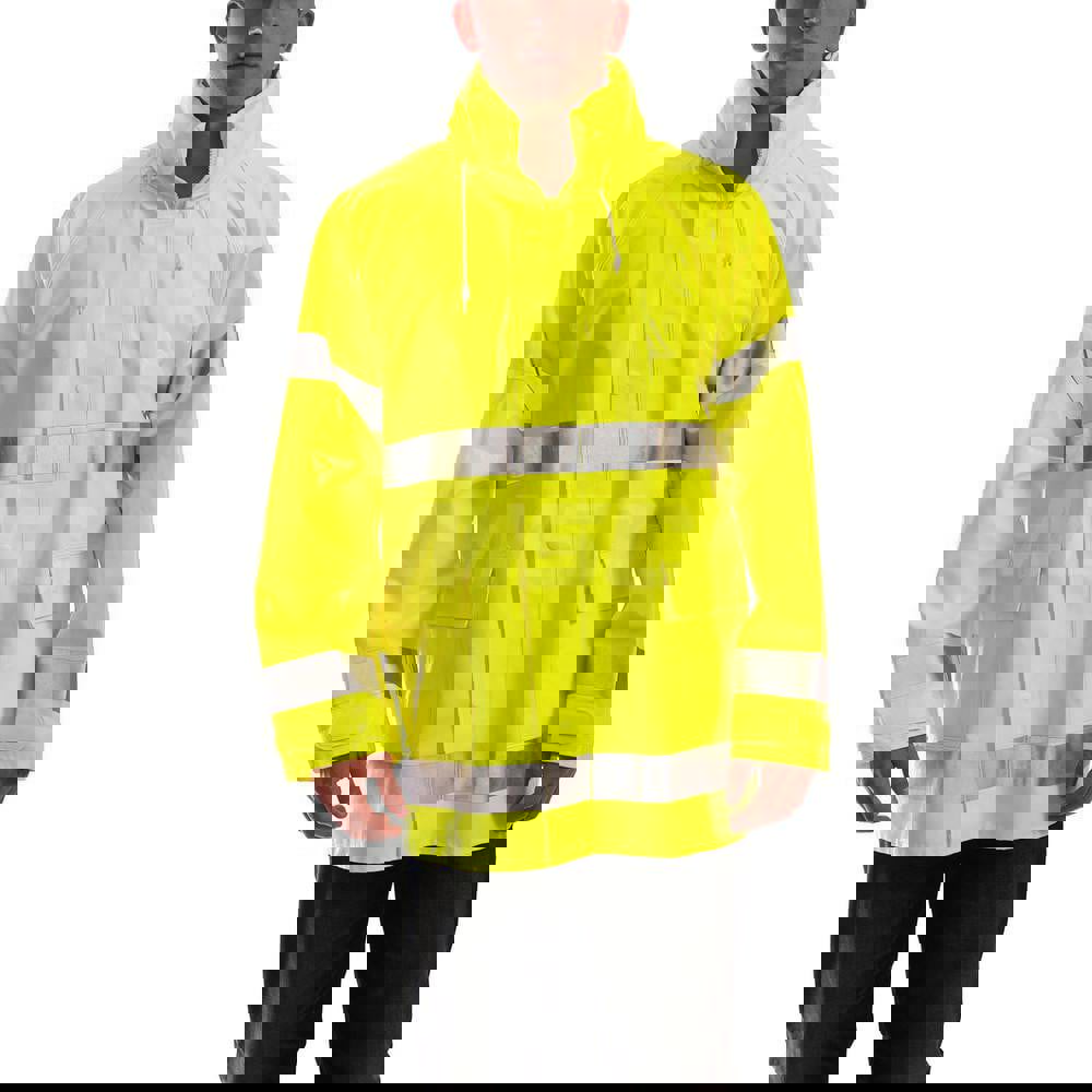 Jacket: Size X-Large, PVC & Polyester, Zipper & Snaps Closure