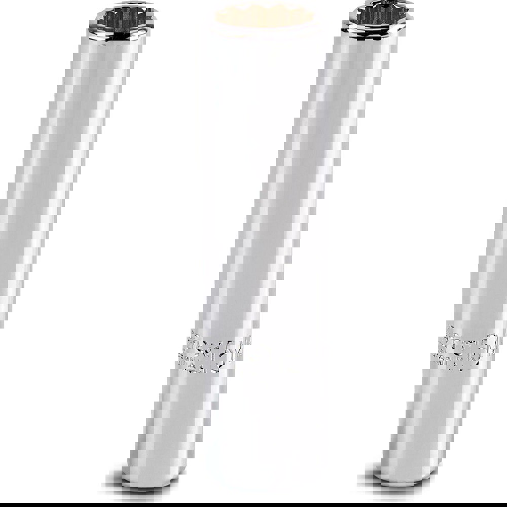 Deep Hand Socket: 15 mm Socket, 12-Point