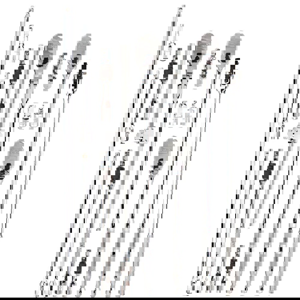 Socket Extension Sets; Drive Size: 0.5in ; Finish: Polished ; Material: Steel ; Locking: No ; Tether Style: Not Tether Capable ; Number Of Pieces: 15