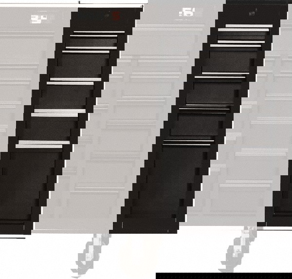 Side Cabinet: 5 Drawer, Black, Steel