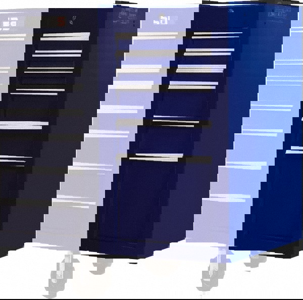 Side Cabinet: 6 Drawer, Blue, Steel