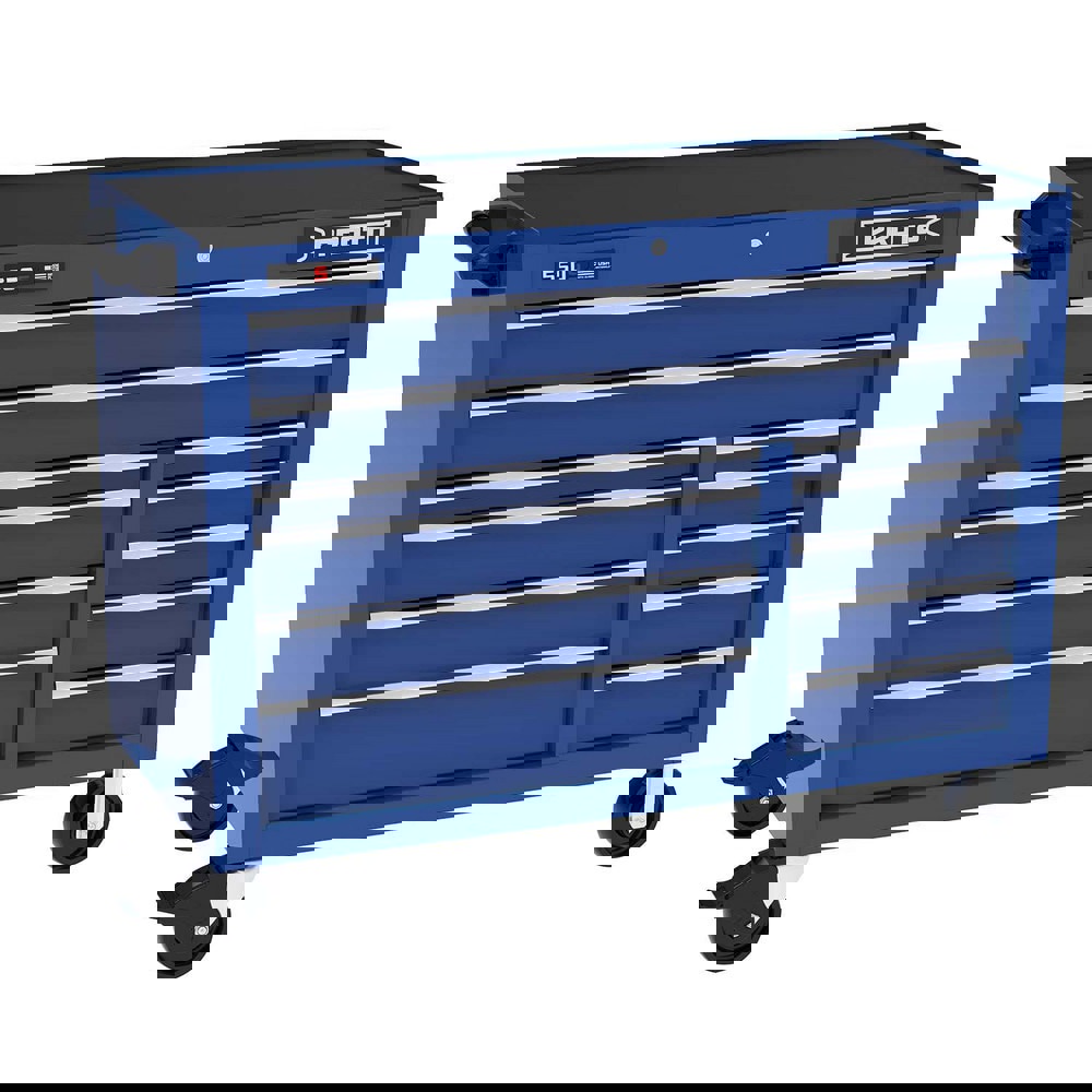 Tool Roller Cabinets; Drawers Range: 10 - 15 Drawers ; Overall Weight Capacity: 900lb ; Top Material: Vinyl ; Color: Gloss Blue ; Locking Mechanism: Keyed ; Width Range: 48