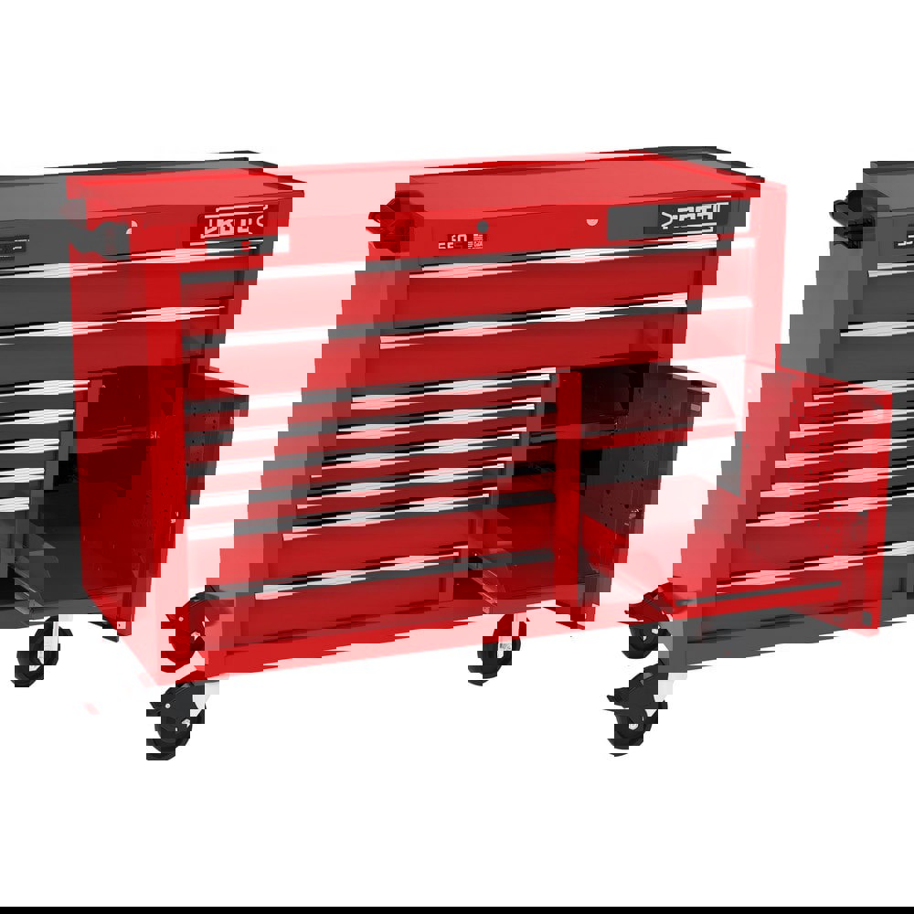 Tool Roller Cabinets; Drawers Range: 5 to 10 Drawers ; Overall Weight Capacity: 900lb ; Top Material: Vinyl ; Color: Gloss Red ; Locking Mechanism: Keyed ; Width Range: 48
