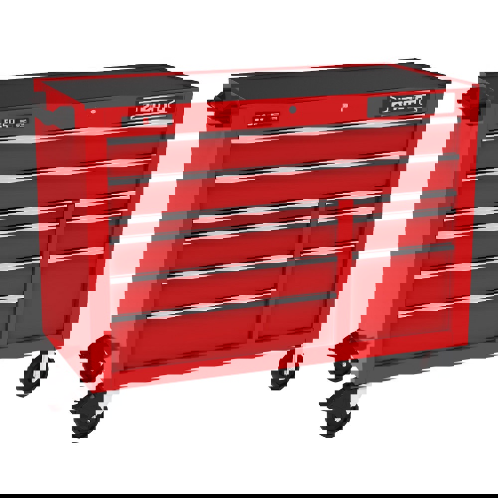 Tool Roller Cabinets; Drawers Range: 5 to 10 Drawers ; Overall Weight Capacity: 900lb ; Top Material: Vinyl ; Color: Gloss Red ; Locking Mechanism: Keyed ; Width Range: 48