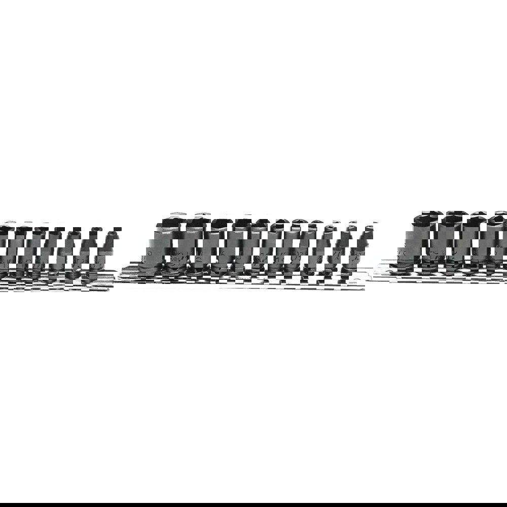 Impact Standard Socket Set: 11 Pc, 1/4