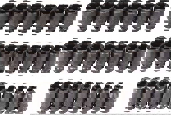 Impact Standard Socket Set: 20 Pc, 3/4