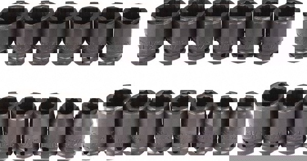 Impact Standard Socket Set: 13 Pc, 3/4