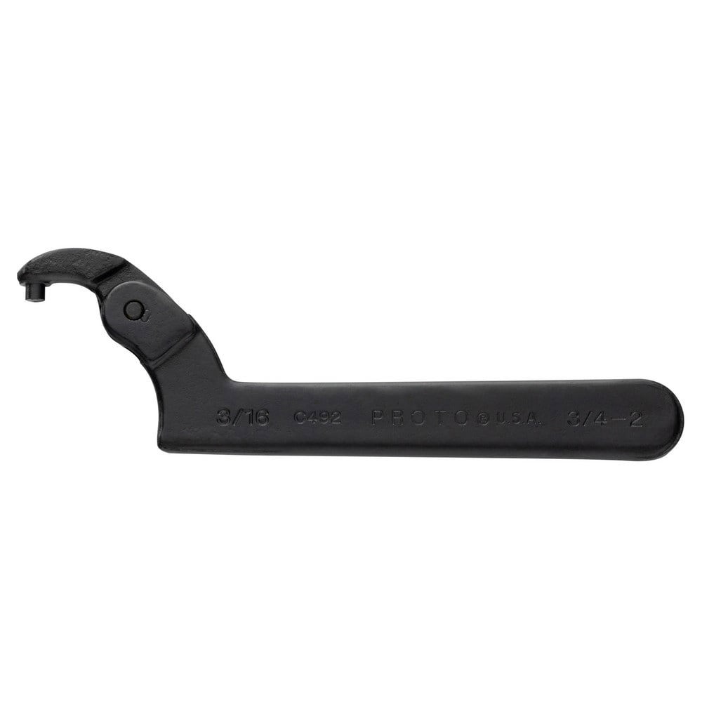Spanner Wrenches & Sets; Wrench Type: Pin Spanner Wrench ; Maximum Jaw Capacity: 2in ; Maximum Capacity (Inch): 2 ; Overall Length (Inch): 6-1/2 ; Hook Thickness: 0.34375in ; Pin Length (Decimal Inch): 0.1875