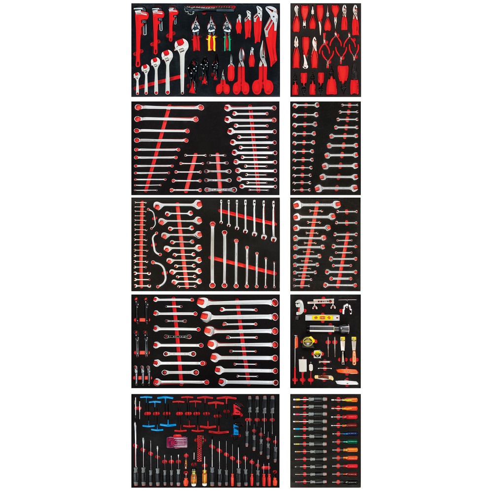 Combination Hand Tool Sets; Set Type: Master Tool Set ; Tool Type: Master Tool Set ; Number Of Pieces: 1258 ; Measurement Type: Fractional Inch; Metric ; Tool Finish: Chrome ; Container Type: Cabinet