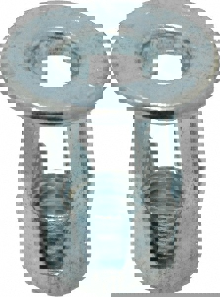 1/4-20 UNC Thread, Clear Zinc Plated, Steel, Screwdriver Installed Rivet Nut