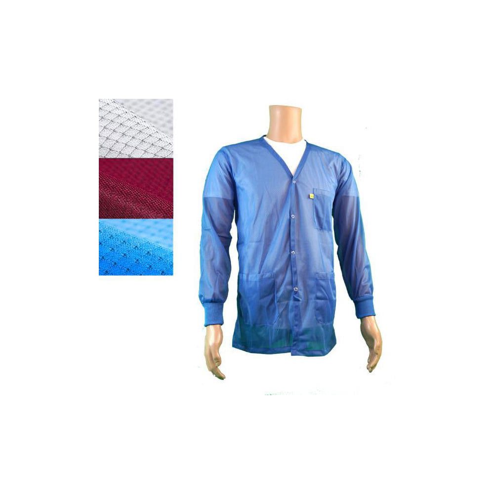 Smocks & Lab Coats; Garment Style: Smock ; Material: Polyester ; Size: Large ; Color: Blue ; Sleeve Length: 23 ; Closure Type: Snaps