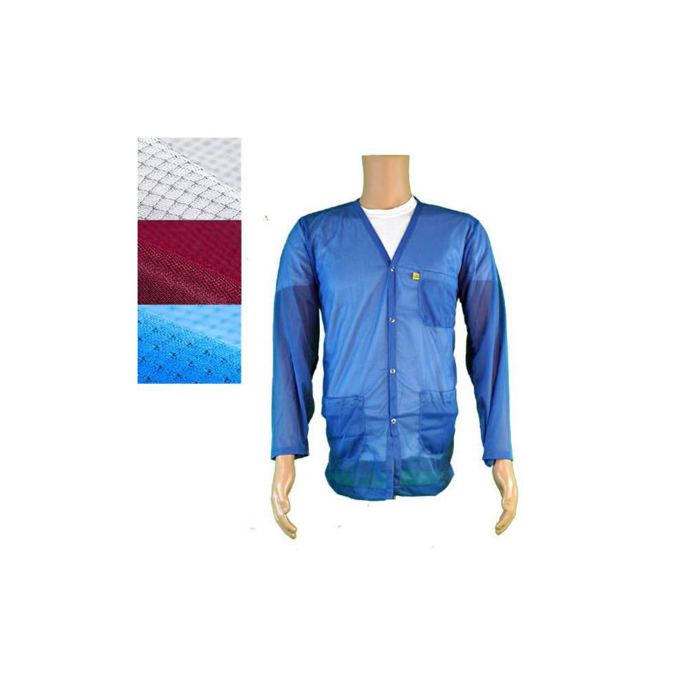 Smocks & Lab Coats; Garment Style: Smock ; Material: Polyester ; Size: 4X-Large ; Color: Blue ; Sleeve Length: 24 ; Closure Type: Snaps
