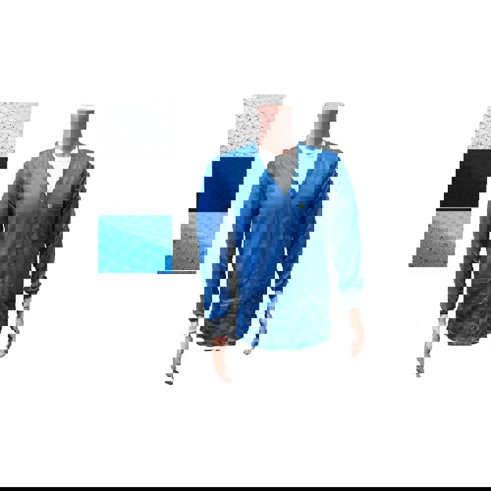 Smock: Size Large, Polyester & Carbon, Blue