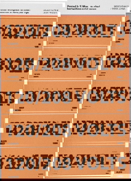 Electrical & Energy Source Label: 