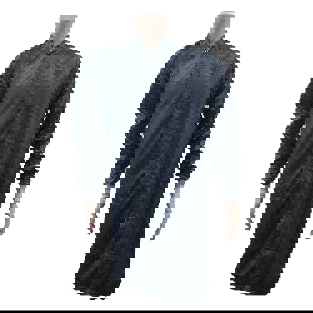 Smocks & Lab Coats; Garment Style: Lab Coat ; Material: Polyester; Carbon ; Size: Medium ; Color: Navy Blue ; Sleeve Length: 23 ; Closure Type: Zipper & Snaps