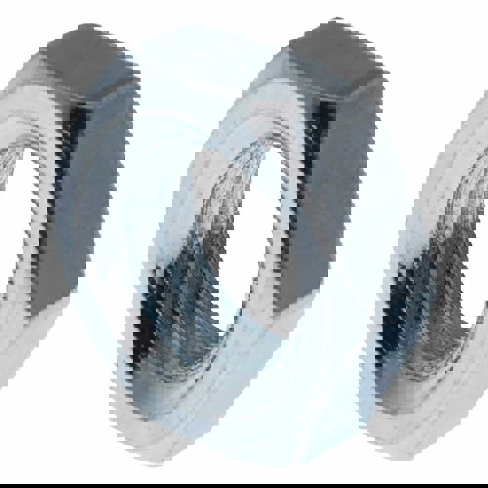 Jam Nut: 3/8-16, Grade 2 Steel, Zinc Finish