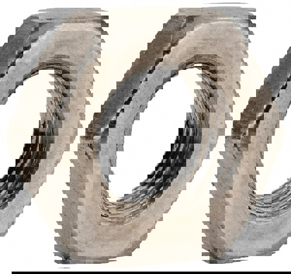 Hex Nut: 3/8-16, Grade 2 Steel, Bright/Uncoated Finish