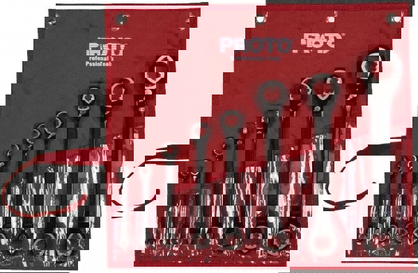 Ratcheting Box Wrench Set: 8 Pc, Inch