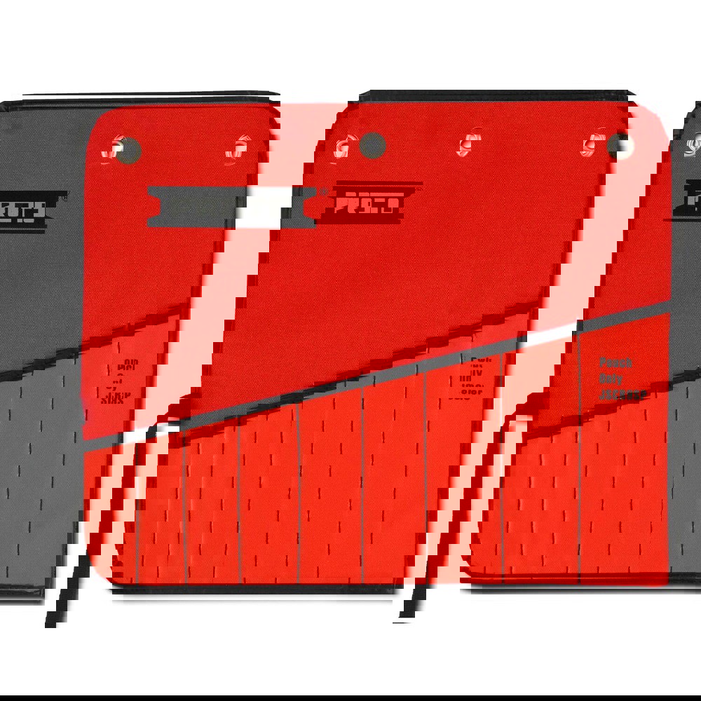 Rollup Pouch: 9 Pockets, Canvas, Red