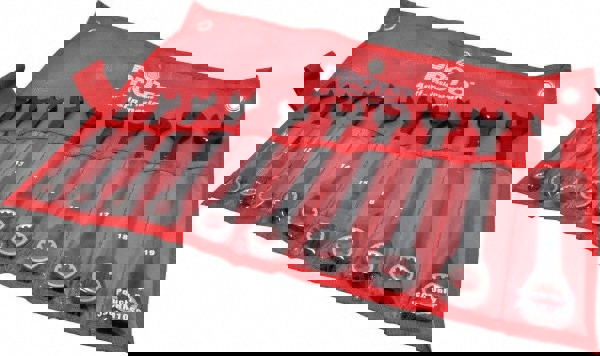 Combination Wrench Set: 10 Pc, Metric