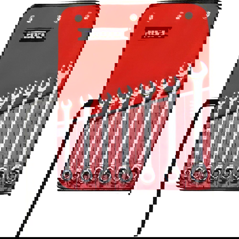 Wrench Sets; System Of Measurement: Metric ; Container Type: Canvas Pouch ; Material: Steel ; Finish Coating: Chrome ; Non-sparking: No ; Corrosion-resistant: Yes