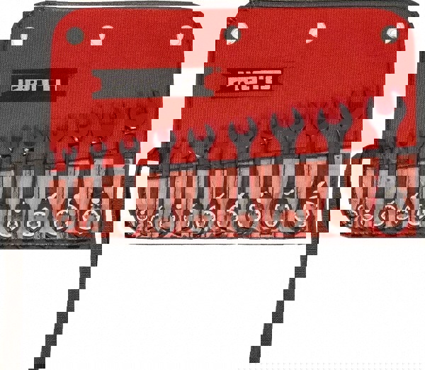 Short Ratcheting Reversible Combination Spline Wrench Set: 9 Pc, Inch