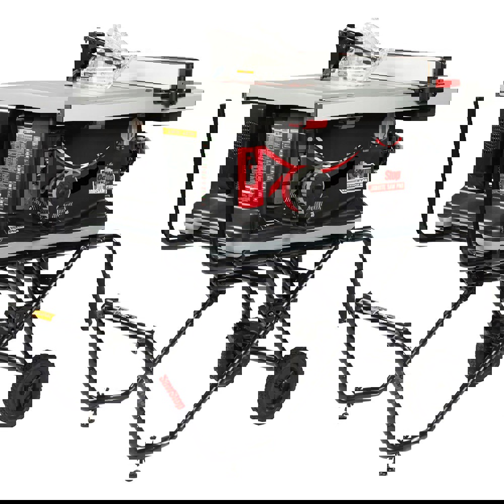 Portable Jobsite Table Saw PRO with Mobile Cart Assembly, 15A, 120V, 60Hz