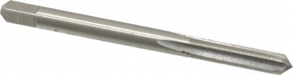 Straight Flute Tap: #8-80 UNS, 4 Flute, Plug Chamfer, 3B Class of Fit, HSS, Bright/Uncoated Finish