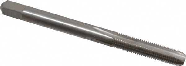 Straight Flute Tap: #10-40 UNS, 4 Flute, Bottoming Chamfer, 3B Class of Fit, HSS, Bright/Uncoated Finish