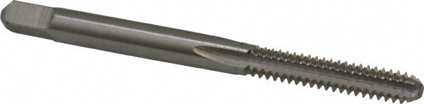 Straight Flute Tap: 3/16-24 UNS, 4 Flute, Bottoming Chamfer, 3B Class of Fit, High-Speed Steel, Bright/Uncoated Finish