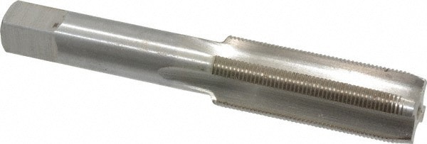 Straight Flute Tap: 5/8-28 UNS, 4 Flute, Plug Chamfer, 3B Class of Fit, HSS, Bright/Uncoated Finish