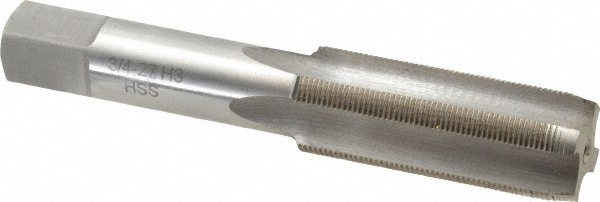 3/4-27 Plug RH 3B H3 Bright High Speed Steel 4-Flute Straight Flute Hand Tap