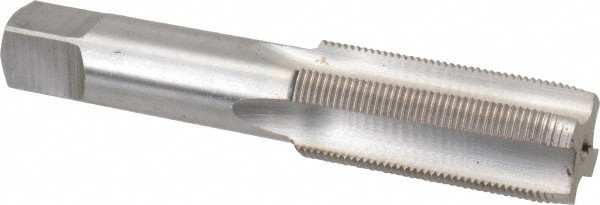 Straight Flute Tap: 15/16-18 UNS, 4 Flute, Plug Chamfer, 3B Class of Fit, HSS, Bright/Uncoated Finish