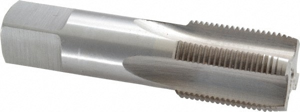 Straight Flute Tap: 1-1/16-14 UNS, 4 Flute, Plug Chamfer, 3B Class of Fit, High-Speed Steel, Bright/Uncoated Finish