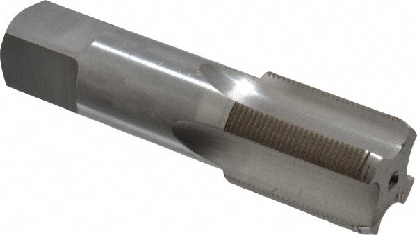Straight Flute Tap: 1-1/16-20 UNS, 4 Flute, Bottoming Chamfer, 3B Class of Fit, HSS, Bright/Uncoated Finish