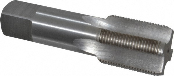 Straight Flute Tap: 1-1/8-16 UNS, 4 Flute, Bottoming Chamfer, 3B Class of Fit, HSS, Bright/Uncoated Finish