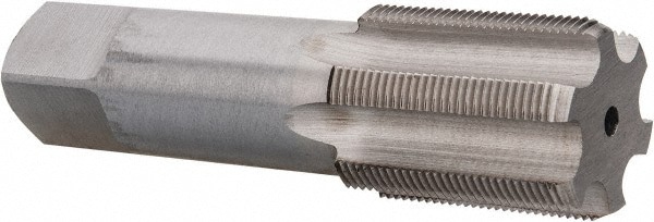 Straight Flute Tap: 1-1/8-20 UNS, 6 Flute, Bottoming Chamfer, 3B Class of Fit, High-Speed Steel, Bright/Uncoated Finish