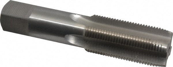 Straight Flute Tap: 1-3/16-12 UNS, 6 Flute, Plug Chamfer, HSS, Bright/Uncoated Finish
