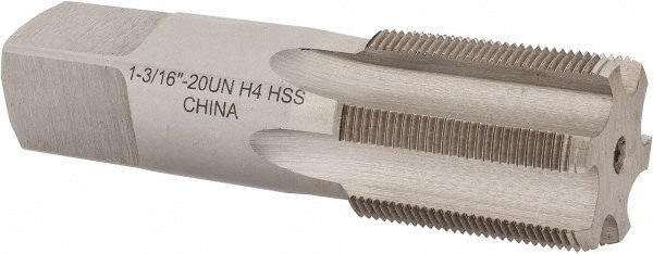 1-3/16 - 20 Bottoming RH 3B H4 Bright High Speed Steel 6-Flute Straight Flute Hand Tap