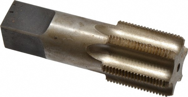 Straight Flute Tap: 1-3/8-14 UNS, 6 Flute, Bottoming Chamfer, 3B Class of Fit, HSS, Bright/Uncoated Finish