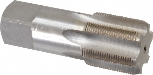 Straight Flute Tap: 1-7/16-16 UNS, 6 Flute, Bottoming Chamfer, 3B Class of Fit, High-Speed Steel, Bright/Uncoated Finish