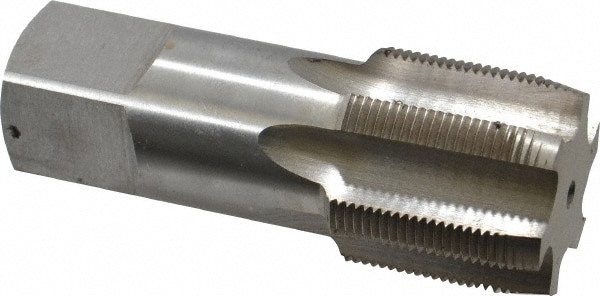 Straight Flute Tap: 1-1/2-16 UNS, 6 Flute, Plug Chamfer, 3B Class of Fit, HSS, Bright/Uncoated Finish