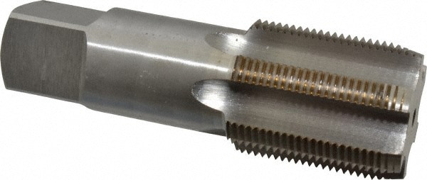 Straight Flute Tap: 1-5/8-12 UNS, 6 Flute, Plug Chamfer, HSS, Bright/Uncoated Finish